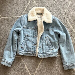 Denim Sherpa Jacket Abercrombie & Fitch